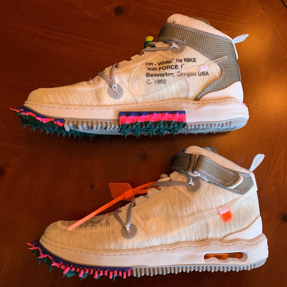 Nike White Air Force 1 Experimental Sneakers